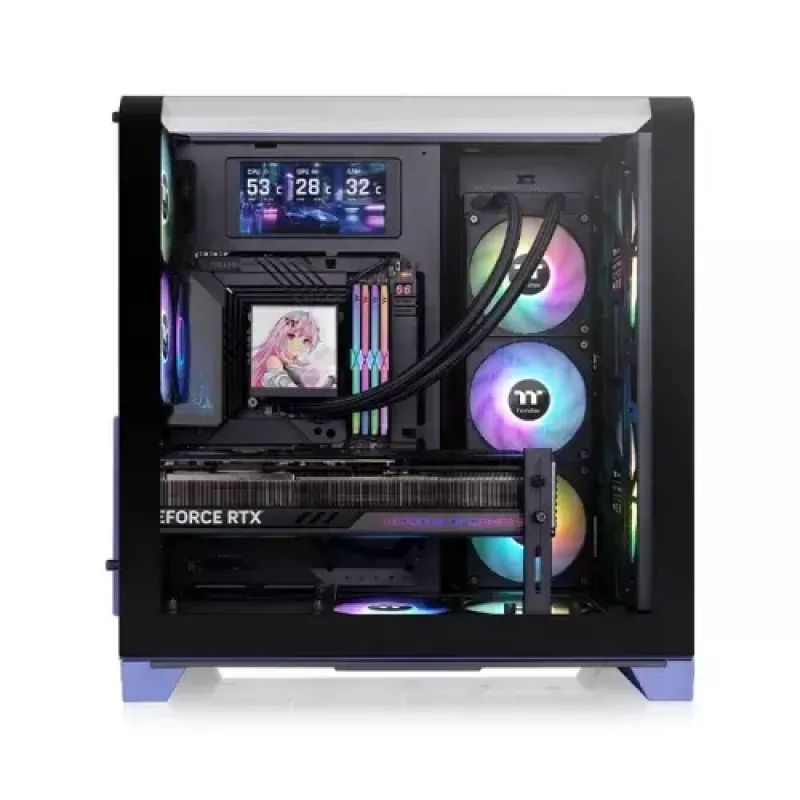 Obudowa komputerowa Thermaltake CA-11F-00MNWN-00 Midi Tower niebieska obsługa PS2
