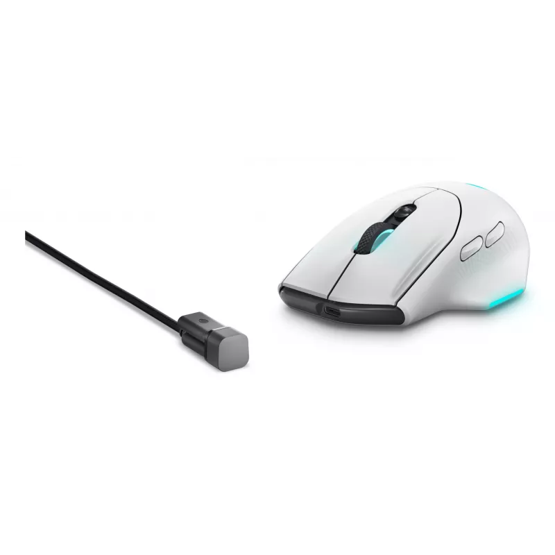 Mysz gamingowa Alienware AW620M, praworęczna, RF Wireless + USB Type-C, optyczna, 26000 DPI
