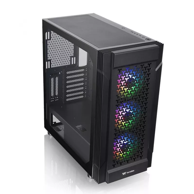 THERMALTAKE Obudowa Mid Tower - Versa T27 TG ARGB - Czarny