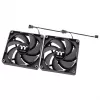 THERMALTAKE Wentylator PC Cooling - CT120 - 12 cm - Czarny - 2 szt.