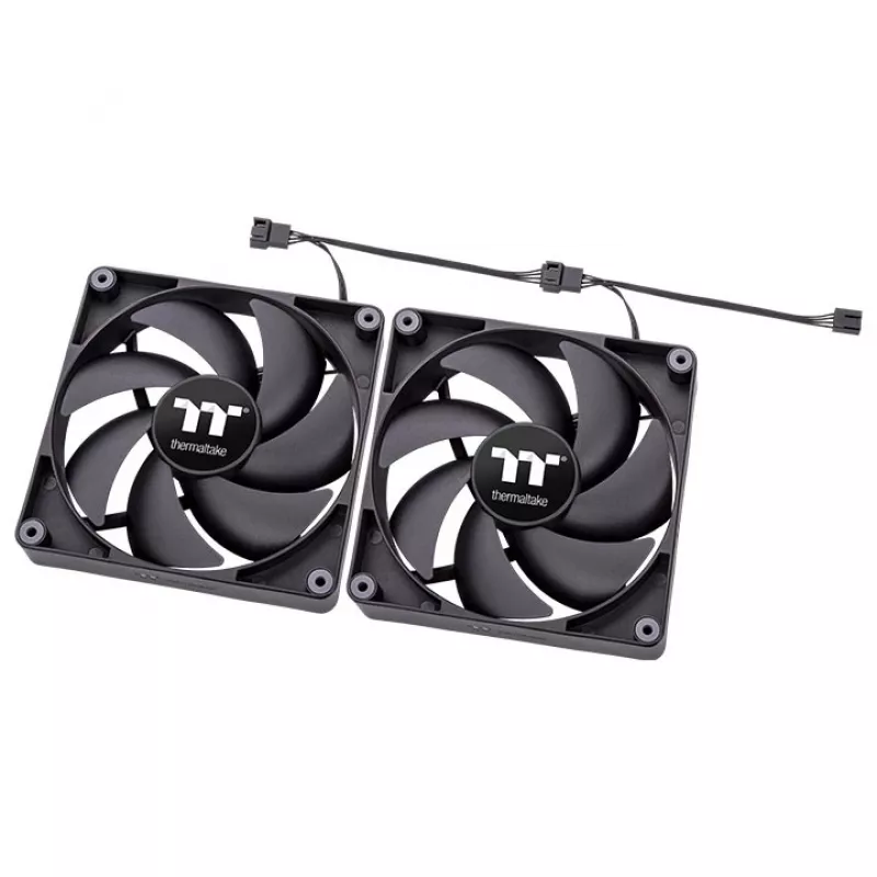 THERMALTAKE Wentylator PC Cooling - CT120 - 12 cm - Czarny - 2 szt.