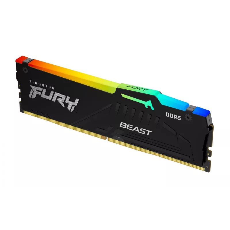 Kingston Technology FURY Beast 128GB 5200MT/s DDR5 CL40 DIMM (Zestaw 4 sztuk) RGB XMP