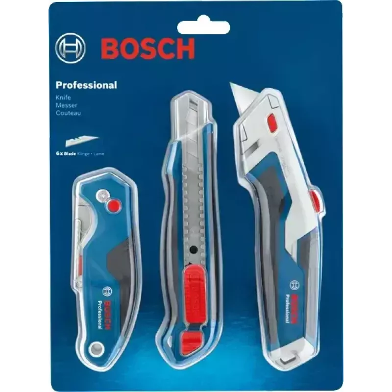 Bosch 1 600 A02 7M4 nóż uniwersalny niebieski, stal nierdzewna składany nóż