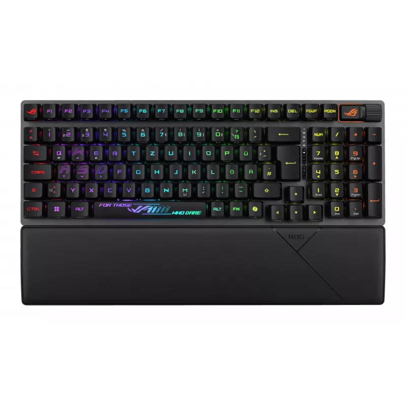 ASUS ROG Strix Scope II 96 RX Wireless klawiatura gamingowa USB + RF Wireless + Bluetooth Czarny