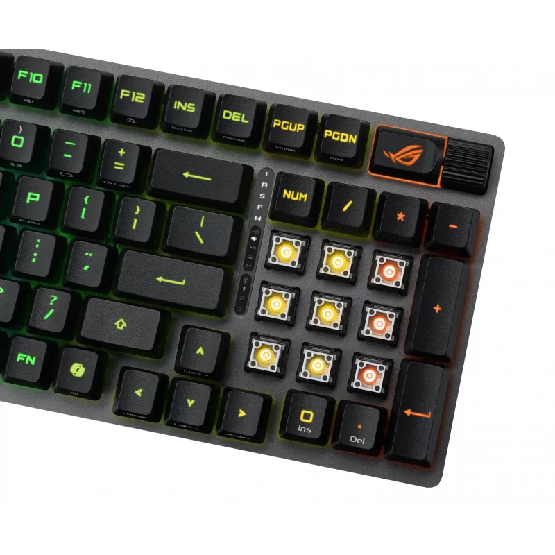 ASUS ROG Strix Scope II 96 RX Wireless klawiatura gamingowa USB + RF Wireless + Bluetooth Czarny