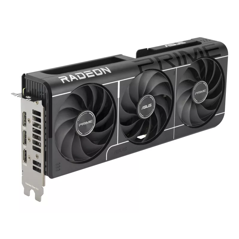 Karta graficzna ASUS Prime Radeon RX 9060 XT 16 GB GDDR6, PCIe 5.0, 128-bit, 3 wentylatory, 2,5-slota