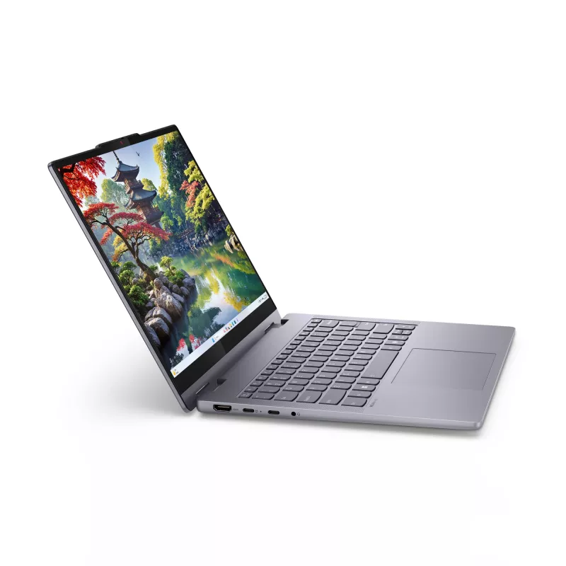 Lenovo IdeaPad 5 2-in-1 14IAL10 Intel Core Ultra 5 225H Hybryda (2-w-1) 35,6 cm (14 cali) Dotykowy ekran WUXGA 16 GB LPDDR5x-SDRAM 512 GB SSD Wi-Fi 7 (802.11be) Windows 11 Home German szary