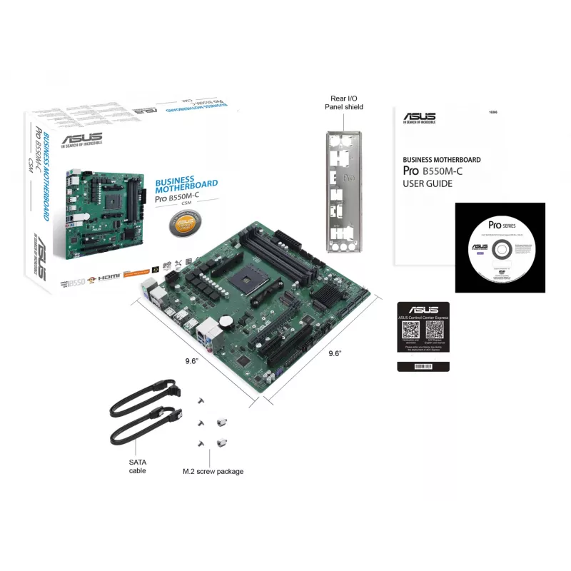 Płyta główna ASUS PRO B550M-C/CSM AMD B550 Socket AM4 micro ATX