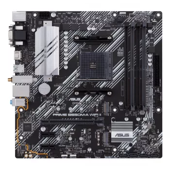 Płyta główna ASUS PRIME B550M-A WIFI II micro ATX — AMD B550, Socket AM4, DDR4, 4 DIMM, Wi‑Fi 6, Bluetooth 5.2, 2x M.2, HDMI 2.1