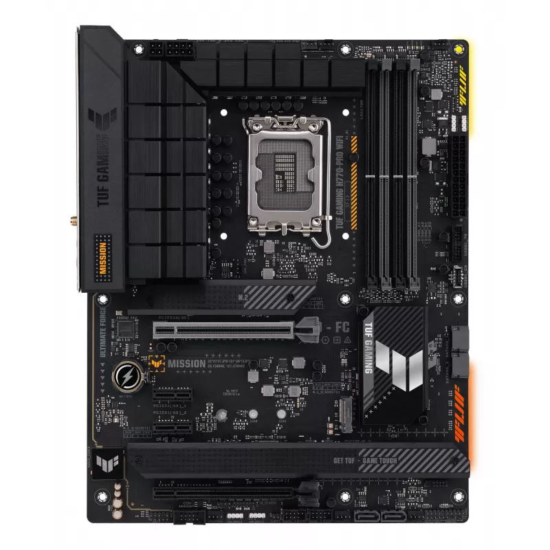 Płyta główna ASUS TUF GAMING H770-PRO WIFI — Intel H770, LGA 1700, ATX, DDR5, 4x DIMM, 128GB, Wi‑Fi 6, 2.5Gb LAN, 4x M.2