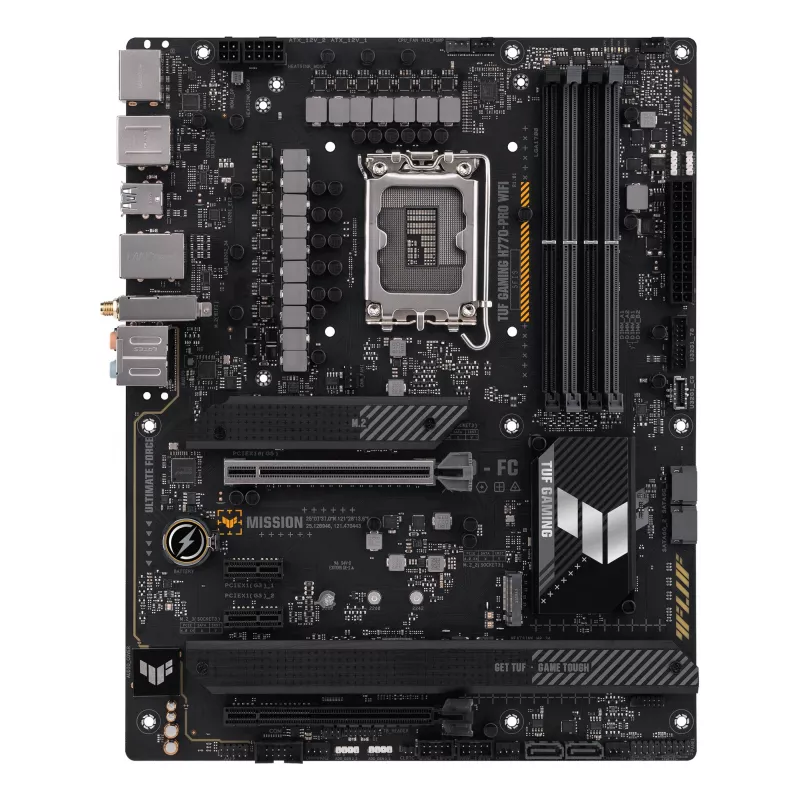 Płyta główna ASUS TUF GAMING H770-PRO WIFI — Intel H770, LGA 1700, ATX, DDR5, 4x DIMM, 128GB, Wi‑Fi 6, 2.5Gb LAN, 4x M.2