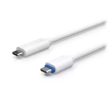 Przejściówka PoE UBIQUITI UACC-ADAPTER-POE-USBC — wejście 48 V, wyjście 5 V 0,25 A, kompaktowa 30,4×30,4×95 mm, biała