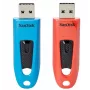 WESTERN DIGITAL SanDisk Cruzer Ultra - 64GB pamięć USB - USB 3.0 - czerwona, zestaw 2 sztuk