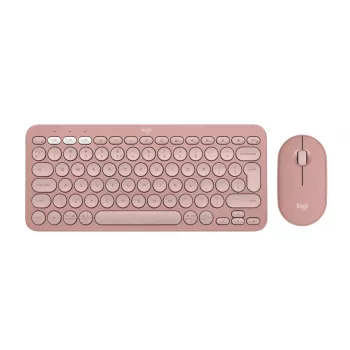 Logitech Pebble 2 Combo Bezprzewodowa Klawiatura i Mysz Różowa QWERTY