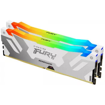 Kingston Technology FURY 64GB 6400MT/s DDR5 CL32 DIMM (Zestaw 2 szt.) Renegade RGB White XMP