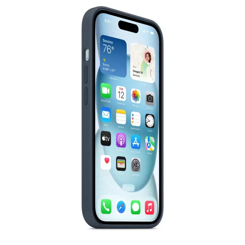 Cover Apple iPhone 15 Silicone Case z MagSafe Storm niebieski