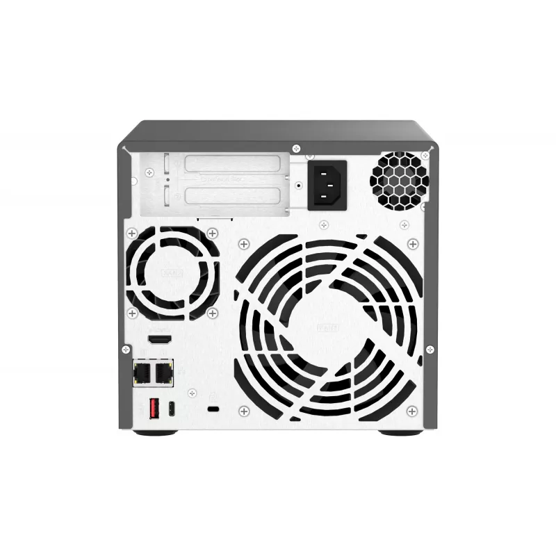 QNAP TVS-H474 NAS Tower Intel® Pentium® G7400 8 GB DDR4 0 TB QuTS hero Czarny