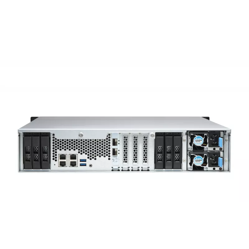 QNAP TS-H1886XU-RP-R2 NAS Rack (3U) Intel® Xeon® D D-1622 32 GB DDR4 0 TB QuTS hero Czarny, Szary