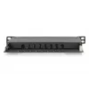 DIGITUS Patch Panel CAT6A ekranowany, 8 portów 1/2U, montaż w szafie 10 cali, czarny RAL 9005