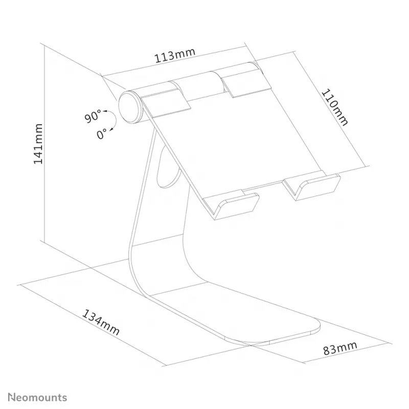 Neomounts DS15-050SL1 Podstawka pod tablet do 11 cali - składana - uniwersalna