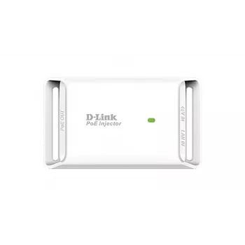 D-Link 15.4w Gigabit PoE Injector, Gigabit Ethernet, 10,100,1000 Mbit/s, 10/100/1000, IEEE 802.3, IEEE 802.3ab, IEEE 802.3af, IEEE 802.3u, Biały, 100 m