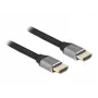 Kabel DELOCK Ultra High Speed HDMI - wtyk męski / wtyk męski - 48 Gb/s 8K 60 Hz - 3 m - szary