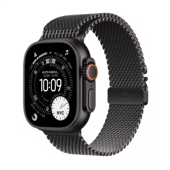 APPLE Watch Ultra 3 GPS + Cellular 49mm czarna obudowa tytanowa z czarną pętlą Milanese Loop Sma