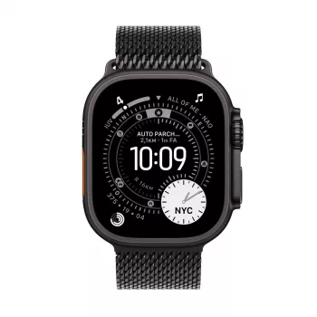 APPLE Watch Ultra 3 GPS + Cellular 49mm czarna obudowa tytanowa z czarną pętlą Milanese Loop Sma