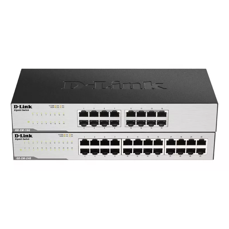 D-Link GO-SW-24G Niezarządzalny L2 Gigabit Ethernet (10/100/1000) 1U Czarny