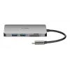 Hub USB-C D-Link 8 w 1 z HDMI/Ethernet/Czytnikiem kart/Zasilaniem Power Delivery