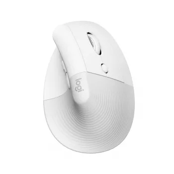 LOGITECH Wireless Mouse Lift for Business Praworęczny Ecru