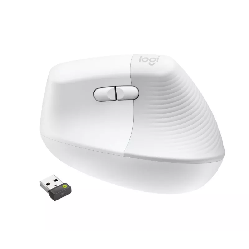 LOGITECH Wireless Mouse Lift for Business Praworęczny Ecru