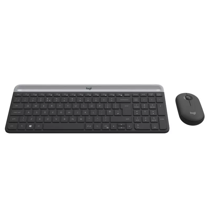 LOGITECH Bezprzewodowy zestaw klawiatury i myszy Slim Mk470 - Grafit - Azerty belgijski