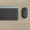 LOGITECH Bezprzewodowy zestaw klawiatury i myszy Slim Mk470 - Grafit - Azerty belgijski