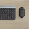 LOGITECH Bezprzewodowy zestaw klawiatury i myszy Slim Mk470 - Grafit - Azerty belgijski