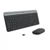 LOGITECH Bezprzewodowy zestaw klawiatury i myszy Slim Mk470 - Grafit - Azerty belgijski