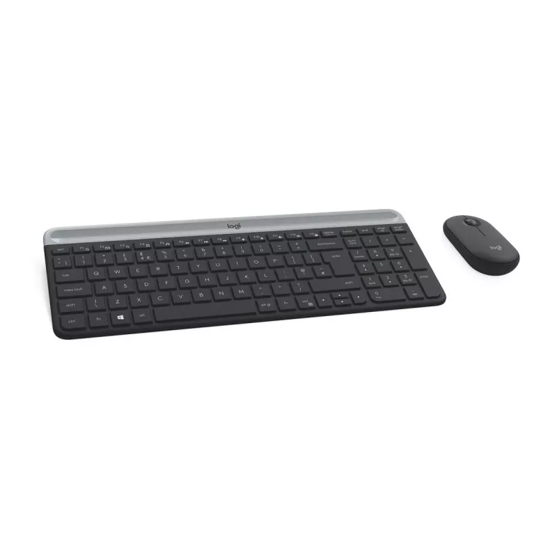 LOGITECH Bezprzewodowy zestaw klawiatury i myszy Slim Mk470 - Grafit - Azerty belgijski