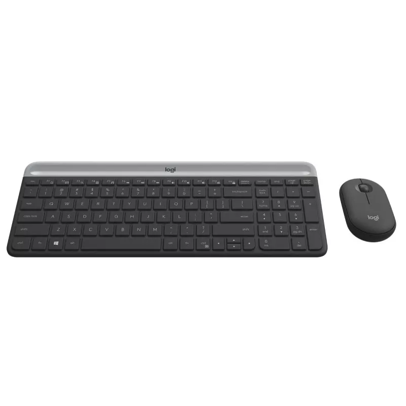 LOGITECH Bezprzewodowy zestaw klawiatury i myszy Slim Mk470 - Grafit - Azerty belgijski