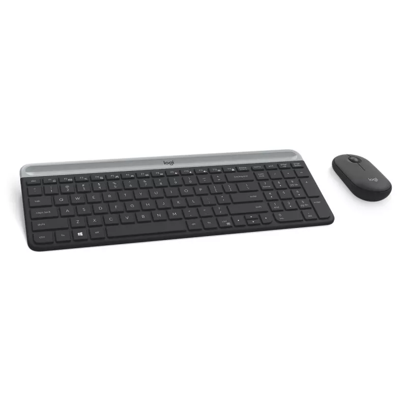 LOGITECH Bezprzewodowy zestaw klawiatury i myszy Slim Mk470 - Grafit - Azerty belgijski