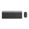 LOGITECH Bezprzewodowy zestaw klawiatury i myszy Slim Mk470 - Grafit - Azerty belgijski