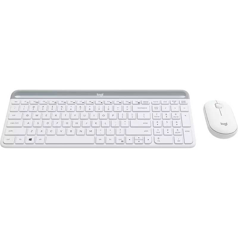 LOGITECH Slim Wireless Keyboard And Mouse Combo Mk470 - Offwhite - Qwertz Ge