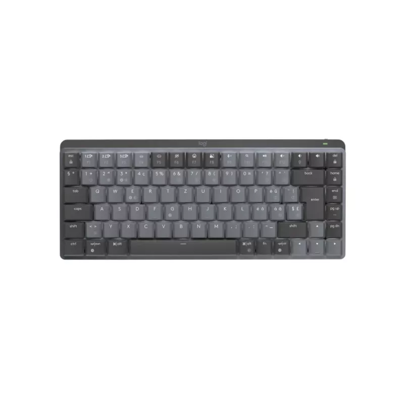 LOGITECH Mx Mechanical Mini Minimalistyczna Bezprzewodowa Podświetlana Klawiatura - Grafitowa Cicha Dotykowa Qwertz Suisse