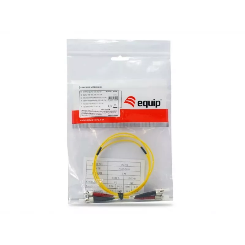 Equip ST/ST światłowodowy kabel krosowy, OS2, 1m, 1 m, OS2, ST, ST