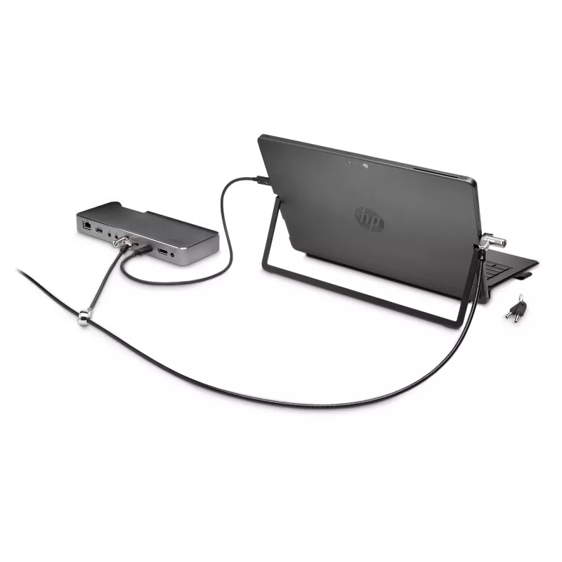 Kensington NanoSaver Keyed Dual Head Laptop Lock, 1,8 m, Kensington, Klucz, Stal węglowa, Czarny, Stal nierdzewna