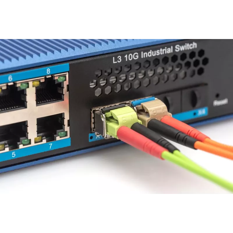 Moduł DIGITUS SFP 1,25 Gb/s, zasięg do 550 m, wielomodowy, złącze LC Duplex, wersja przemysłowa 1000Base-SX, 850 nm