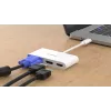 D-Link 3-in-1 USB-C to HDMI/VGA/DisplayPort Adapter, Wired, USB 3.2 Gen 1 (3.1 Gen 1) Type-C, biały, CE, FCC, IC, RCM, DC, 0.04 A