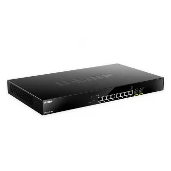 D-Link 10-portowy zarządzalny przełącznik Multi-Gigabit PoE+, zarządzalny, L2, 2.5G Ethernet (100/1000/2500), Power over Ethernet (PoE), montaż w szafie, 1U