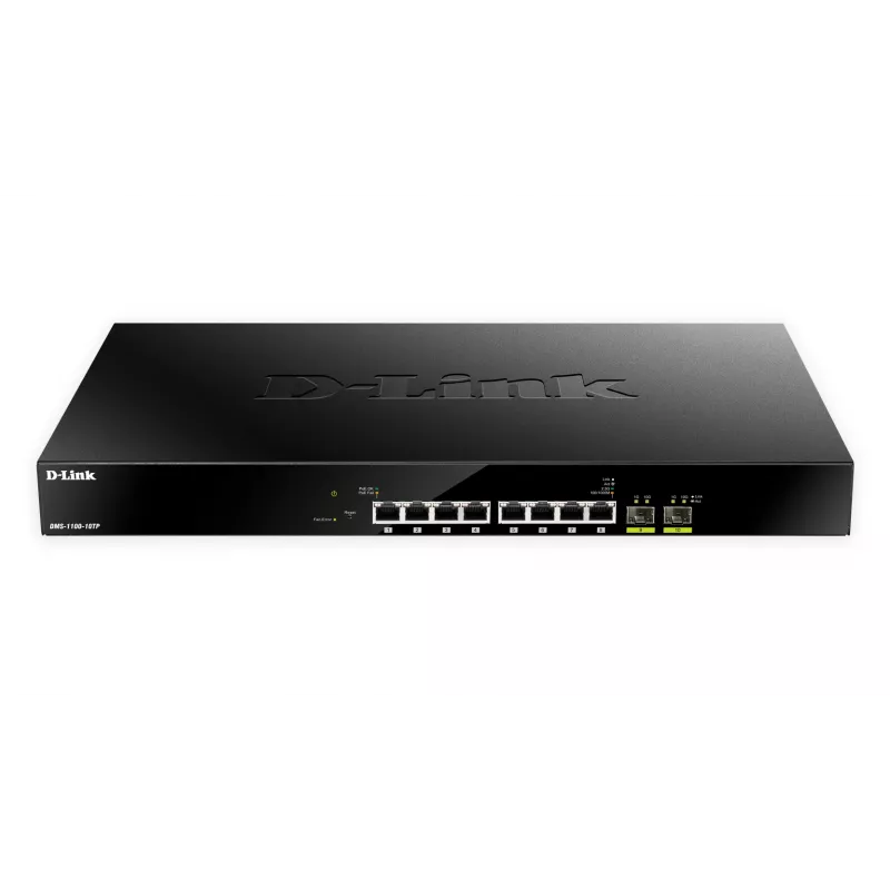D-Link 10-portowy zarządzalny przełącznik Multi-Gigabit PoE+, zarządzalny, L2, 2.5G Ethernet (100/1000/2500), Power over Ethernet (PoE), montaż w szafie, 1U