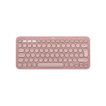 LOGITECH Pebble Keys 2 K380s - Kompaktowa klawiatura Bluetooth - Róż tonalny - Qwerty Int