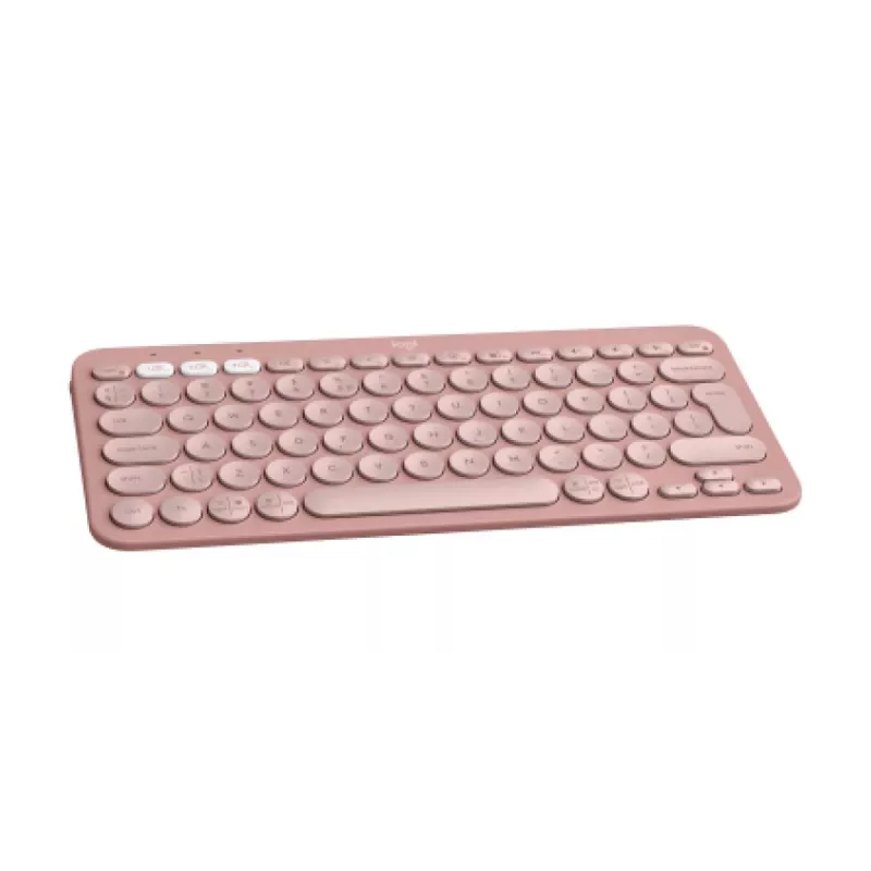 LOGITECH Pebble Keys 2 K380s - Kompaktowa klawiatura Bluetooth - Róż tonalny - Qwerty Int